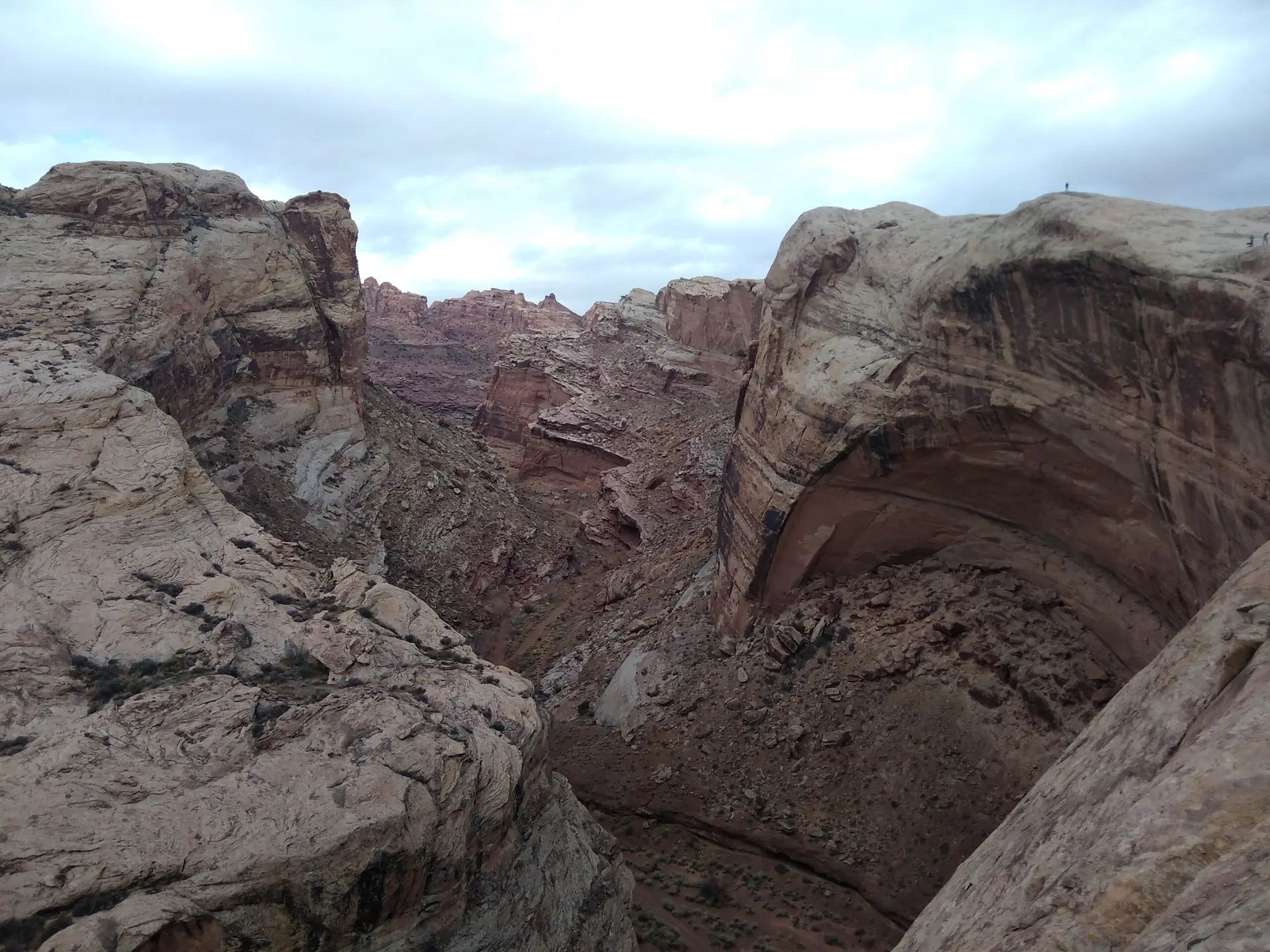 Black Dragon Wash is a canyon in western USA where the sheer cliffs allow base jumpers to launch.