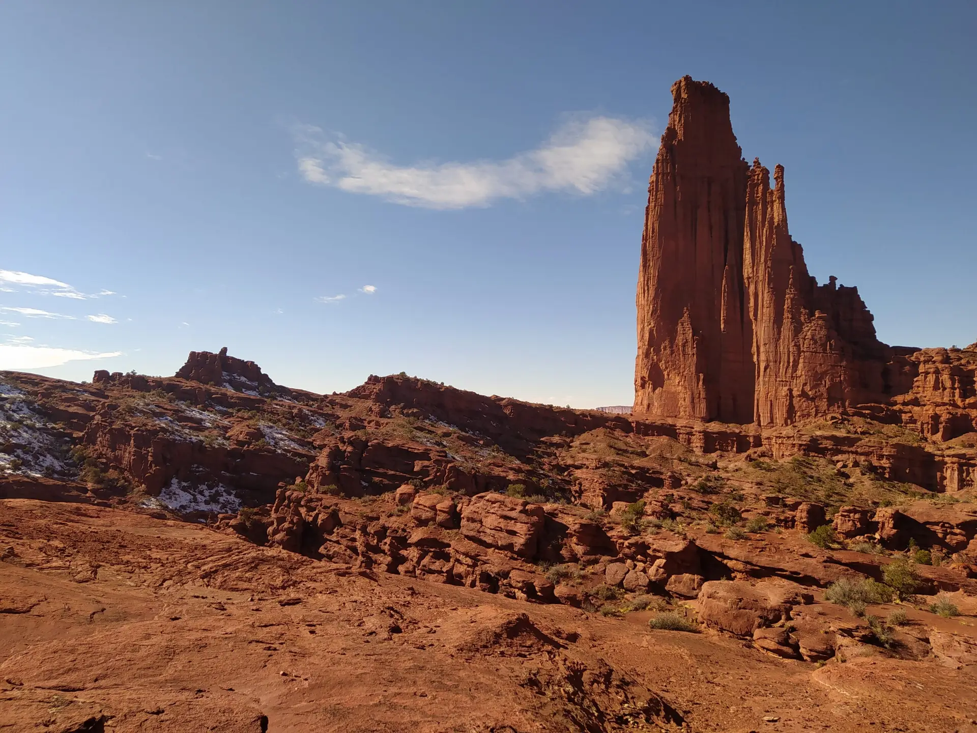 with 700 feet of height, the Titan Tower is an incredible base jumping spot in Moab, Utah.